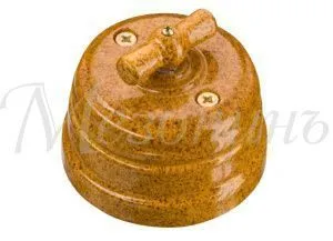 Art-Decor Выключатель ретро фарфоровый поворотный на 4 положения в компл с подъемной рамкой 10А 