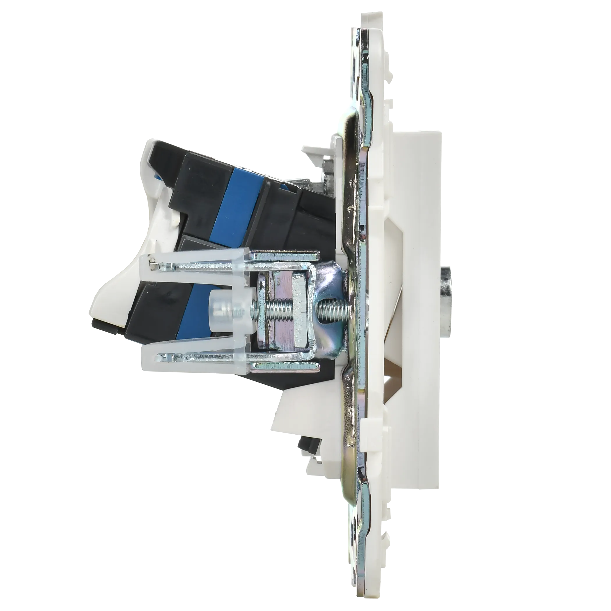 SKANDY Розетка двойная TV+RJ45 кат.6E SK-A15W арктический белый IEK - Фото 7