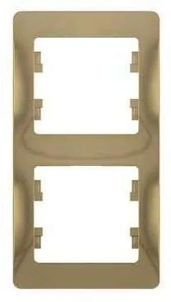 Рамка 2-м Glossa вертикал. титан SE GSL000406