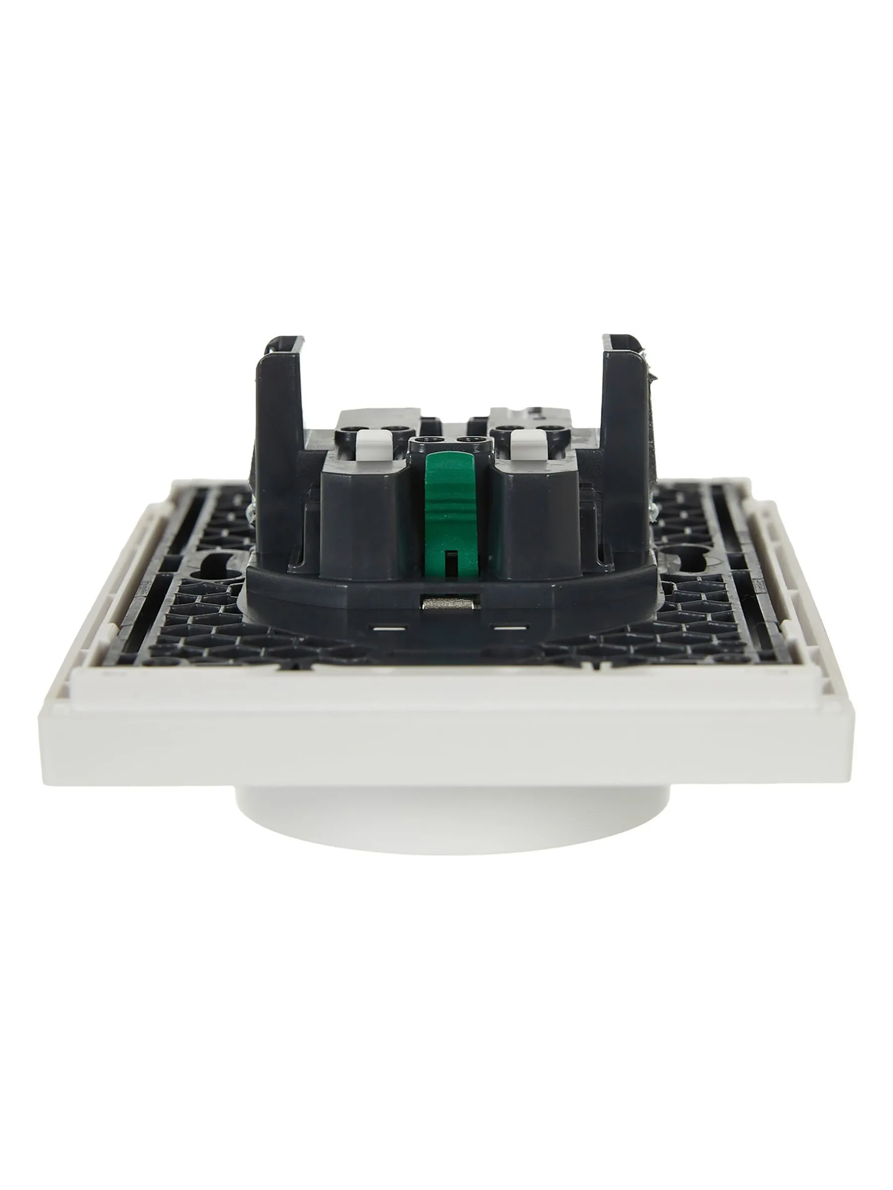 FORTE&PIANO Розетка 2-местная с заземлением с защитными шторками безвинтовое крепление 16А FP223 белый IEK - Фото 6