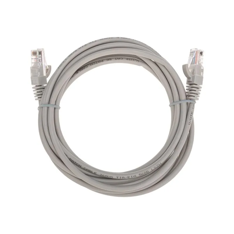 Патч-корд U/UTP, CAT 5e, RJ45-RJ45, 26AWG, LSZH, серый, 3м REXANT 02-0100-3