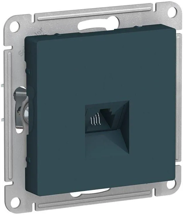 Розетка телефонная 1-м СП AtlasDesign RJ11 механизм изумруд SE ATN000881