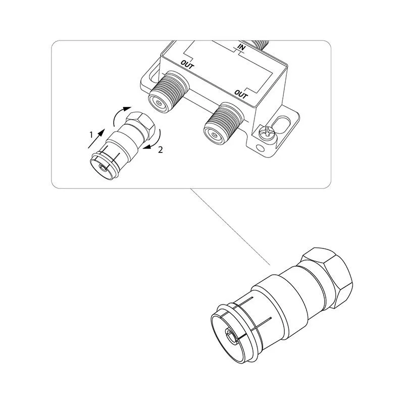 Переходник штекер F – гнездо TV PROconnect - Фото 4