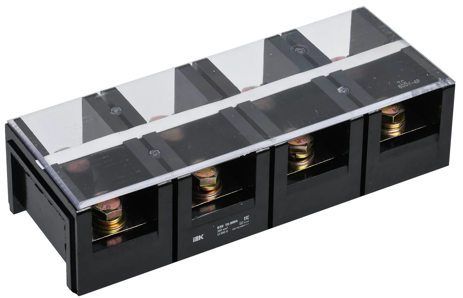 Блок зажимов наборный БЗН TC-6004 300мм2 600A 4 пары IEK
