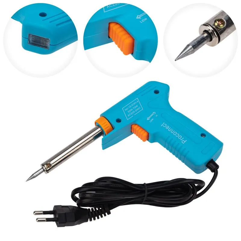 Паяльник-пистолет двухрежимный, серия Classic, 30/70Вт, 230В, блистер PROconnect - Фото 3