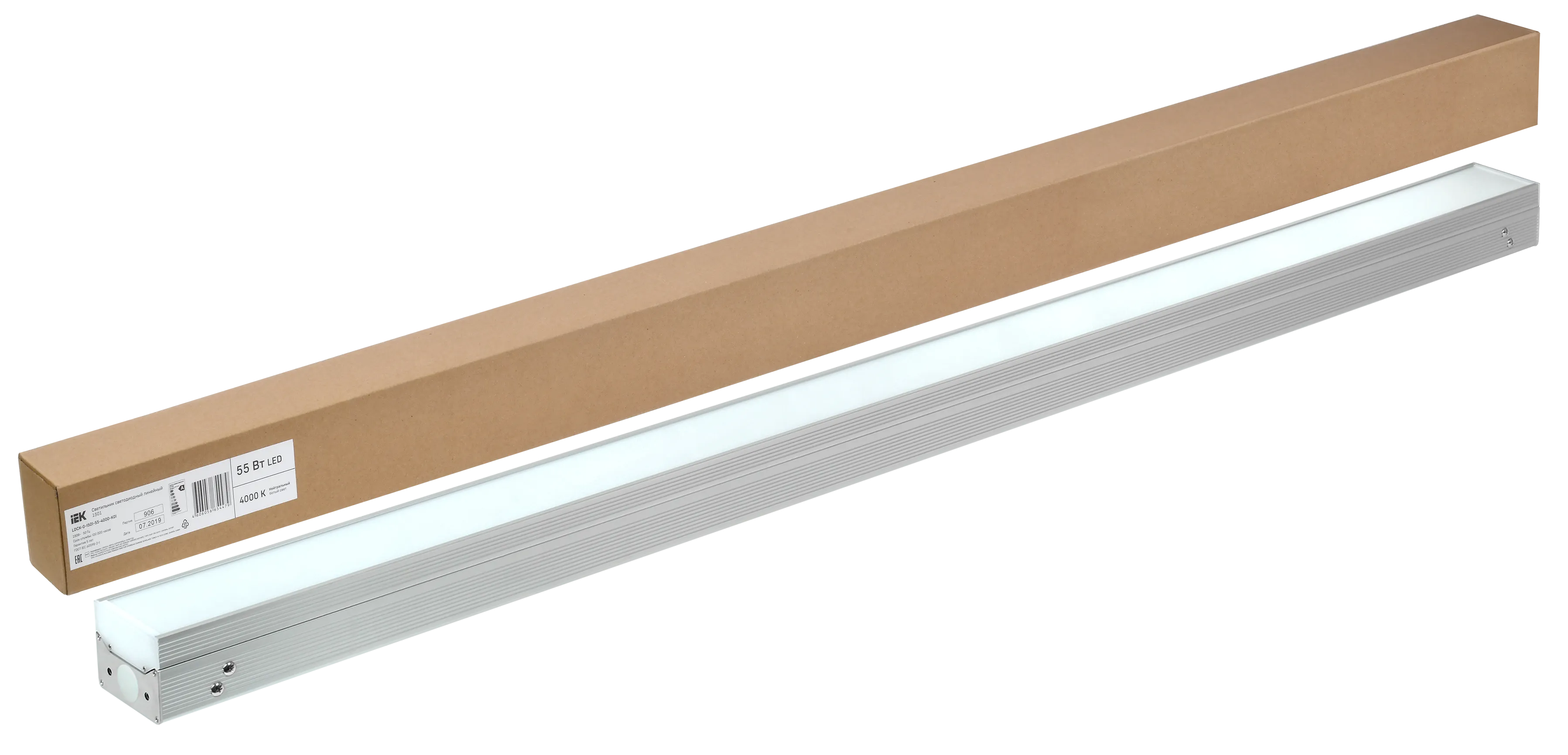 PRO Светильник светодиодный линейный 1501 55Вт 4000К 1500х76х63мм IEK - Фото 3