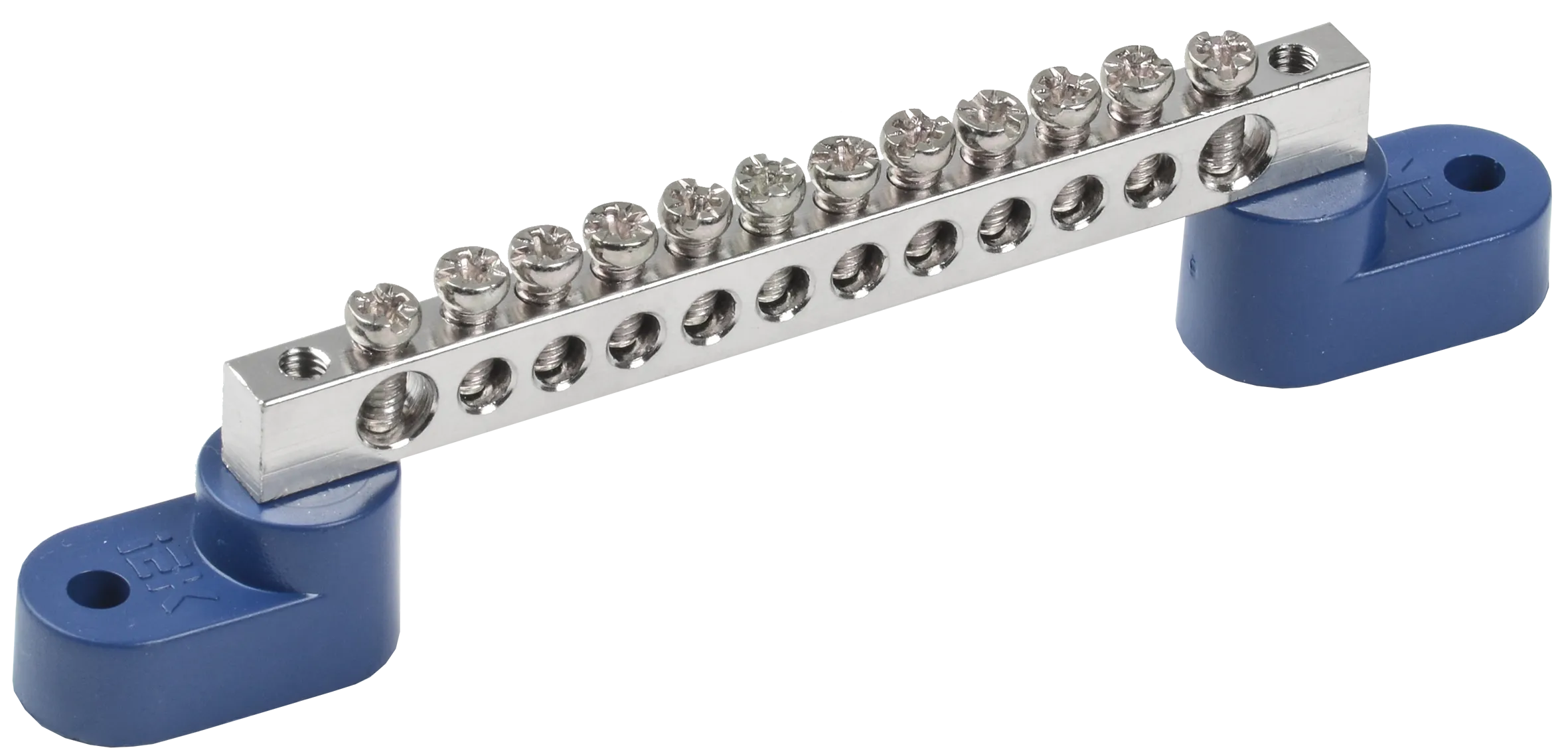 Шина N "ноль" на двух угловых изоляторах с никелевым покрытием ШНИ-6х9-12-У2-С IEK