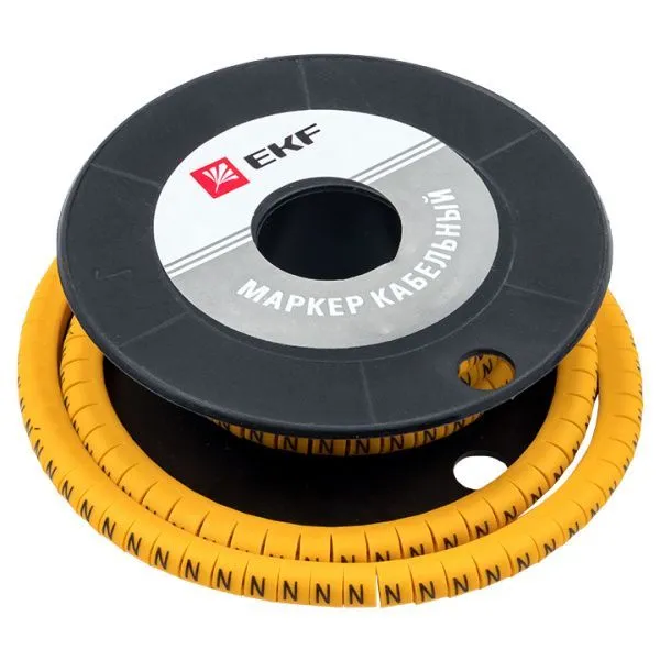 Маркер кабельный 1,5 мм2 "N" (1000 шт.) (ЕС-0) EKF - Фото 2