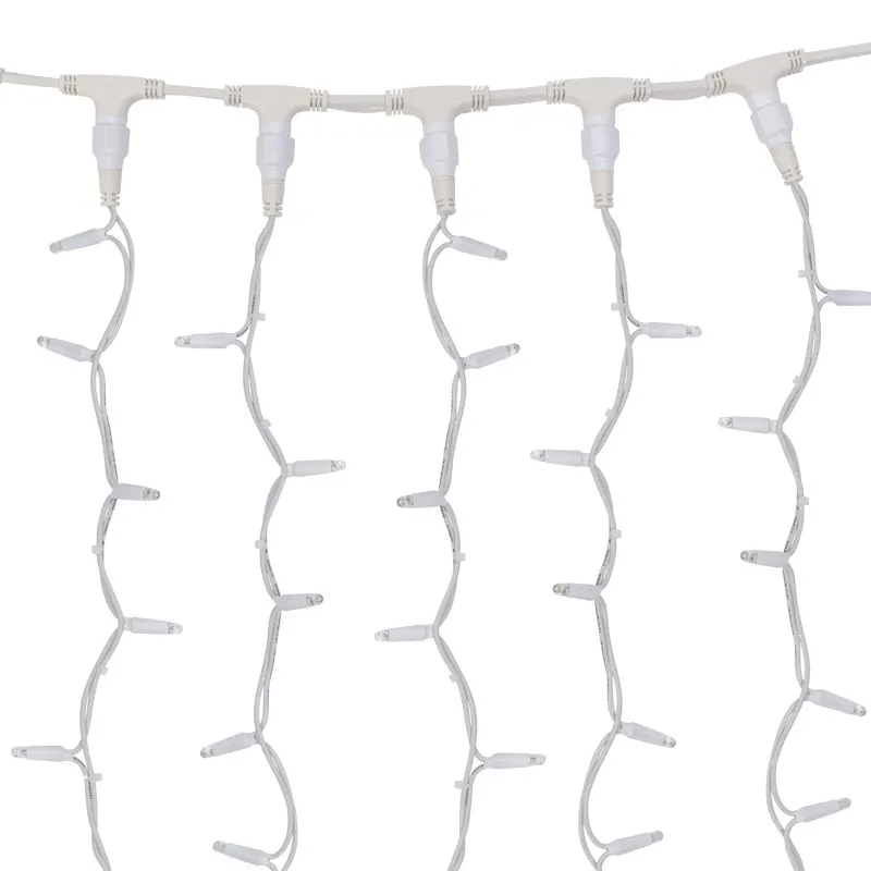 Гирлянда Светодиодный Дождь 2х3м, постоянное свечение, белый провод КАУЧУК, 230 В, диоды ТЕПЛЫЙ БЕЛЫ - Фото 4