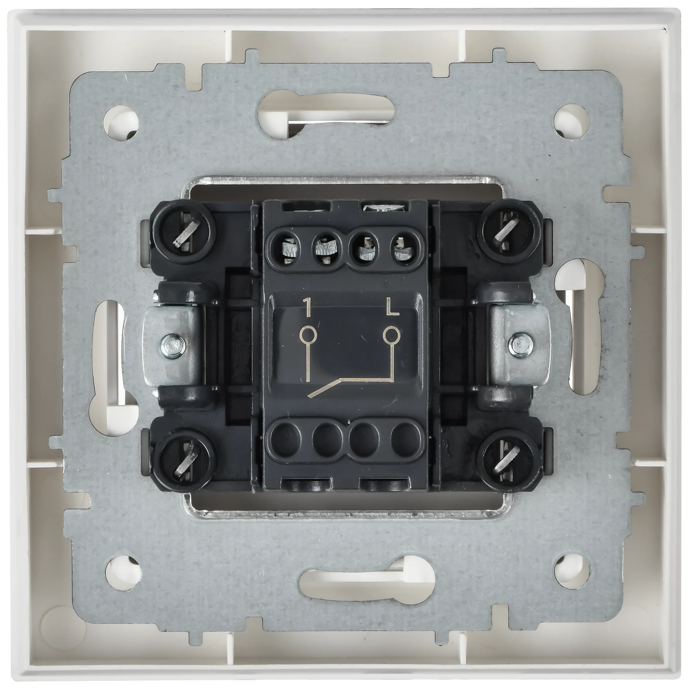 BRITE Выключатель 1-клавишный 10А в сборе ВСР10-1-0-БрАБ арктический белый IEK - Фото 4