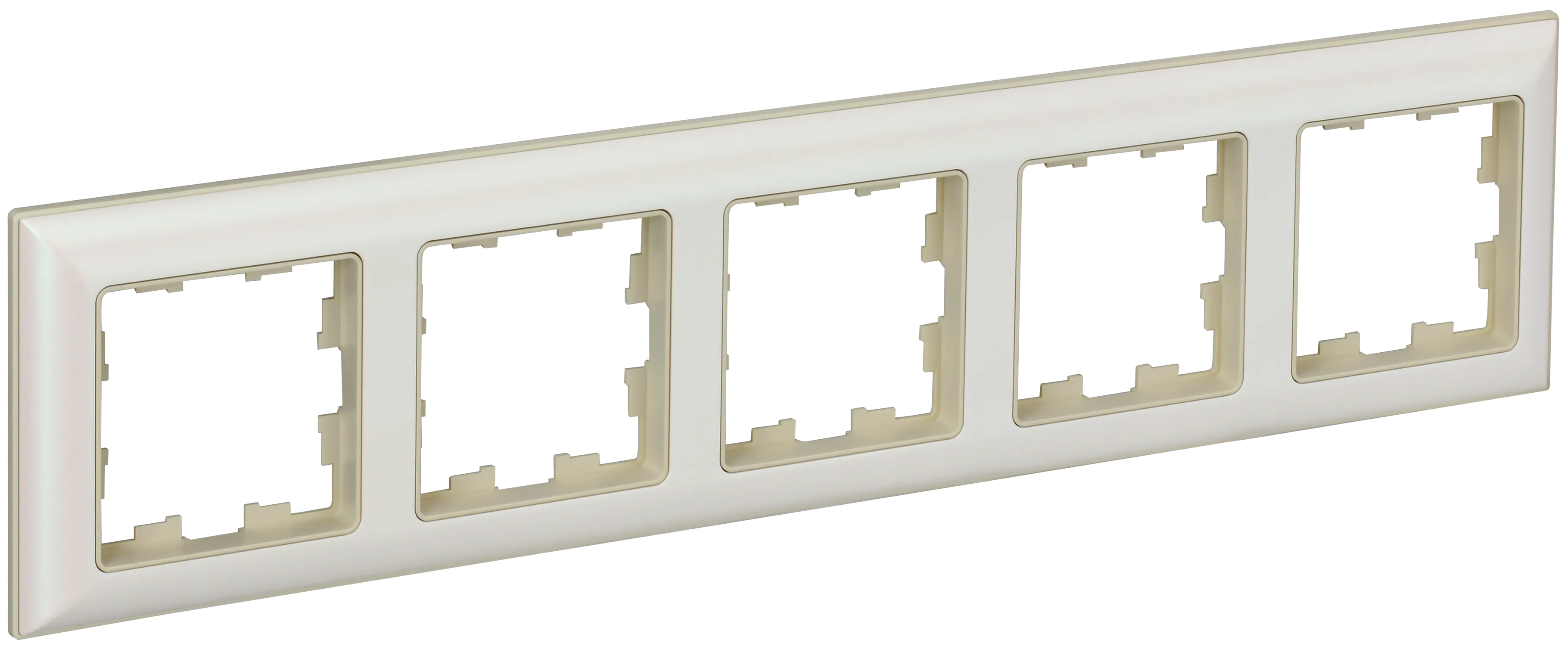 BRITE Рамка 5-местная РУ-5-Бр бежевый/жемчужный IEK