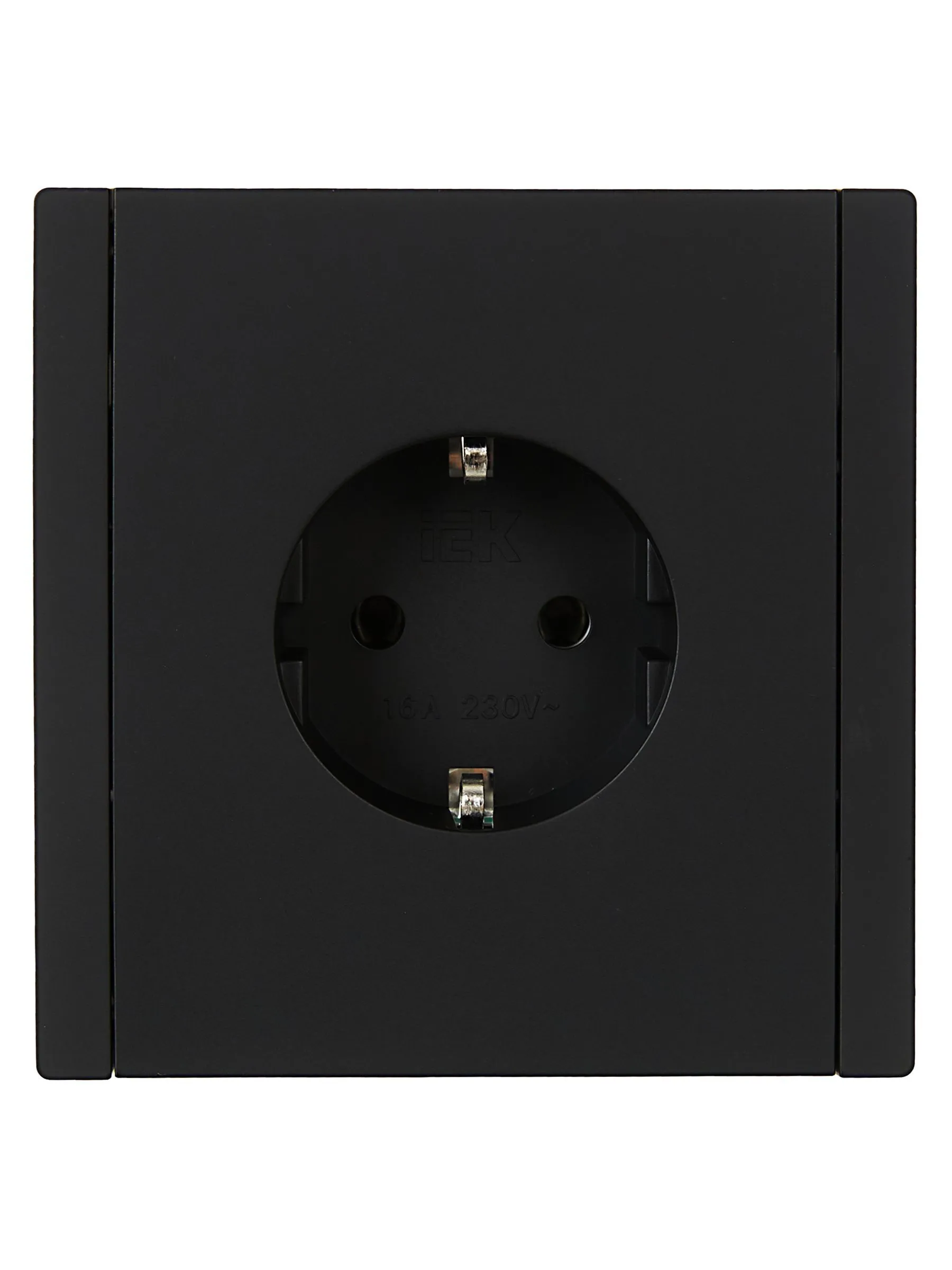 FORTE&PIANO Розетка 1-местная с заземлением без защитных шторок безвинтовое крепление 16А FP114 черный IEK - Фото 4