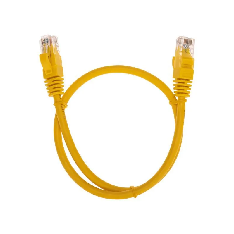 Патч-корд U/UTP, CAT 6, RJ45-RJ45, 26AWG, LSZH, желтый, 0,5м REXANT 02-0295-05