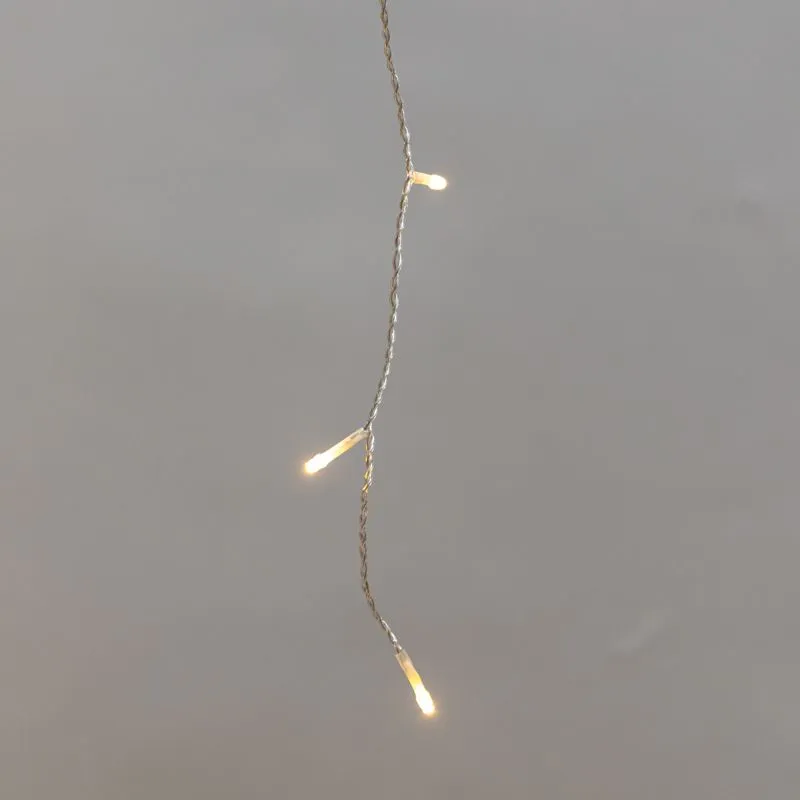 Гирлянда светодиодная Айсикл (бахрома) 5х0,6м, с эффектом мерцания, прозрачный провод, IP44, 230В, диоды ТЕПЛЫЕ БЕЛЫЕ, 112LED NEON-NIGHT - Фото 3