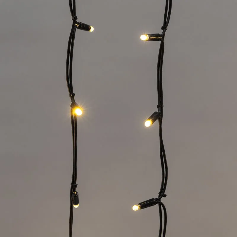 Гирлянда светодиодная Бахрома (Айсикл) 6,0х1,5м 480 LED ТЕПЛЫЙ БЕЛЫЙ черный каучук 3,3мм IP67 постоянное свечение 230В нужен блок 315-000 NEON-NIGHT - Фото 3