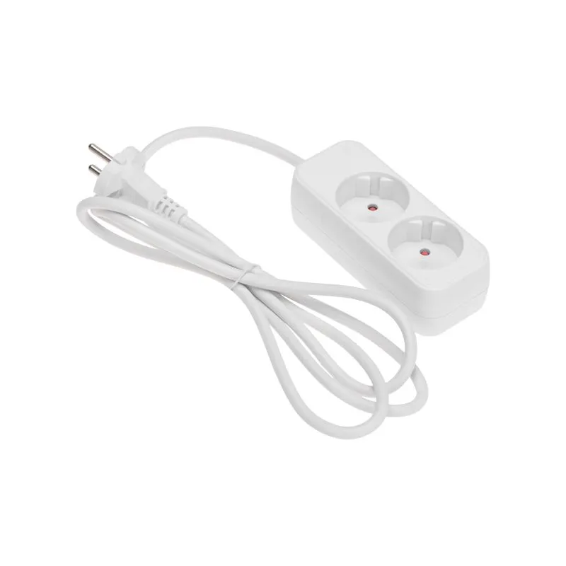 Удлинитель STANDARD 2 гнезда, 1,5м, 2х1,0мм², б/з, белый REXANT - Фото 2