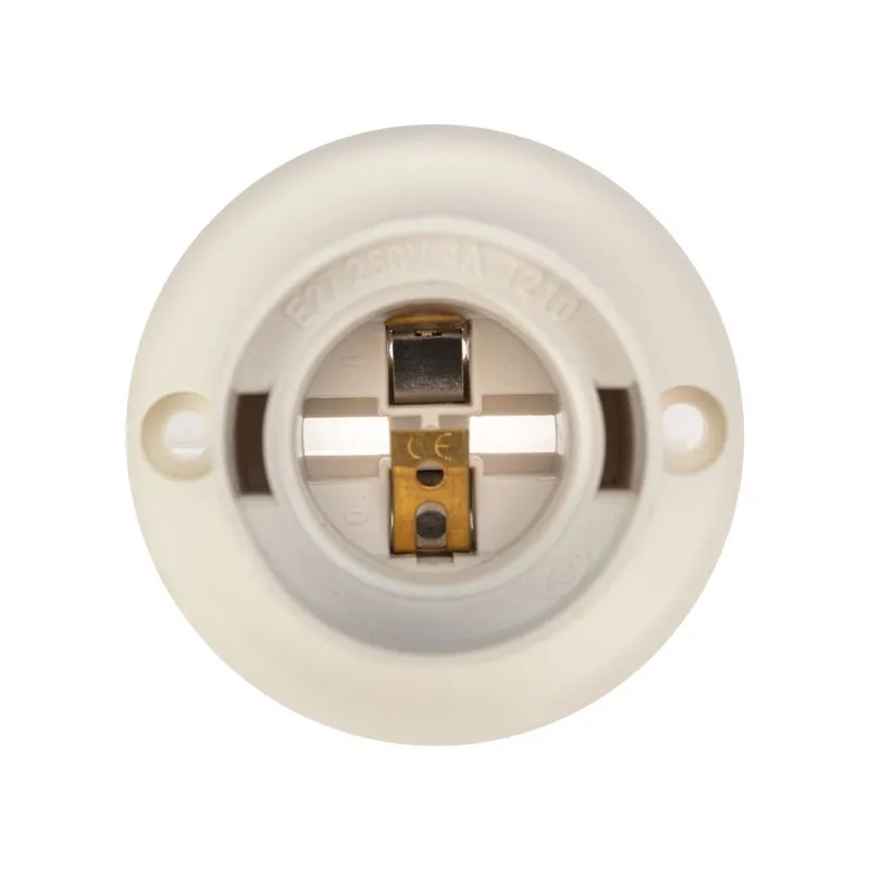 Патрон пластиковый настенный Е27 прямой, белый REXANT - Фото 4