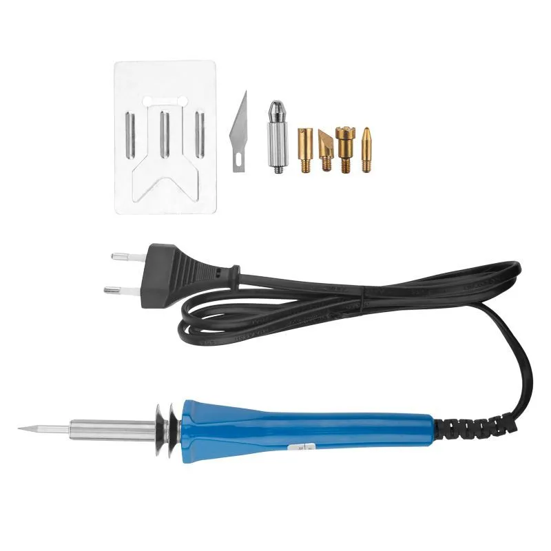 Выжигатель (набор паяльник - выжигатель), пирограф, 30Вт, 230В, 420-450°C, 6 насадок, блистер REXANT 12-0183