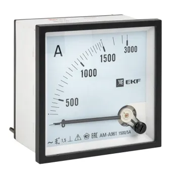 AMA-961 аналоговый на панель (96х96) квадратный вырез 1500А трансф. подкл. EKF