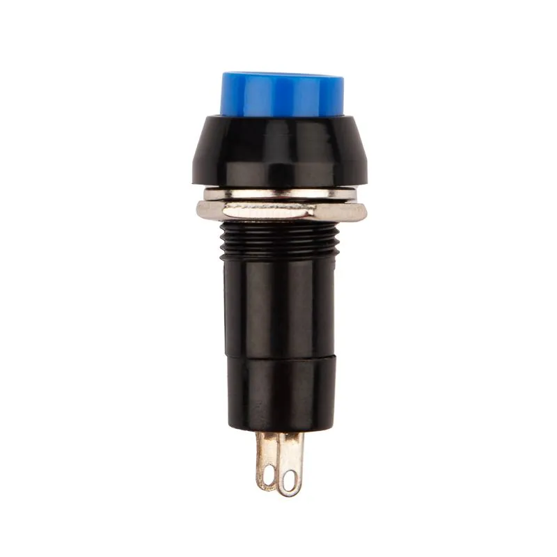 Выключатель-кнопка 250V 2А (2с) ON-(OFF) Б/Фикс (на размыкание) cиняя (PBS-11С) REXANT - Фото 3