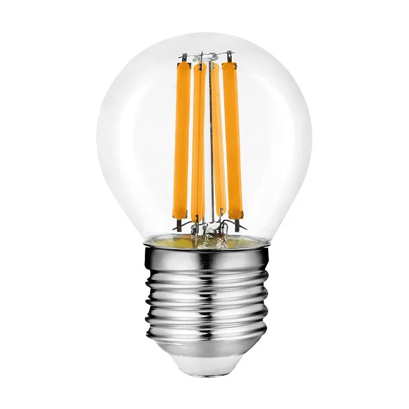 Светодиодная лампа WOLTA Filament, AC 220-240В, 50/60 Гц, прозрачное стекло, "Шар", G45, E27, 12 Вт, 1050 лм, 6500 К, 1/10/100