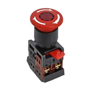 Кнопка ANE-22 поворотная c блокировкой и подсветкой NO+NC Грибок EKF pbn-ane