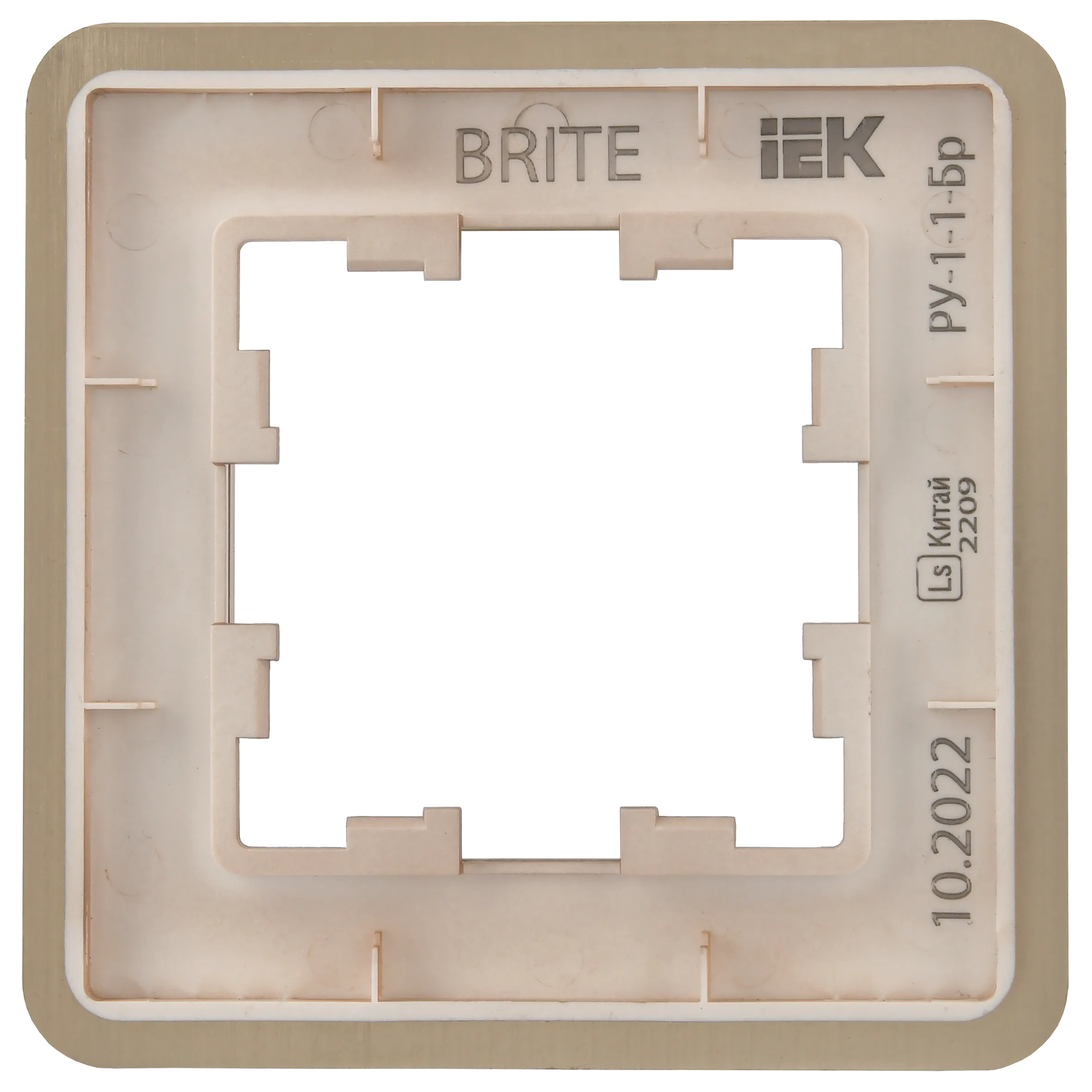 BRITE Рамка 1-местная РУ-1-1-Бр металл шампань RE AL IEK - Фото 6