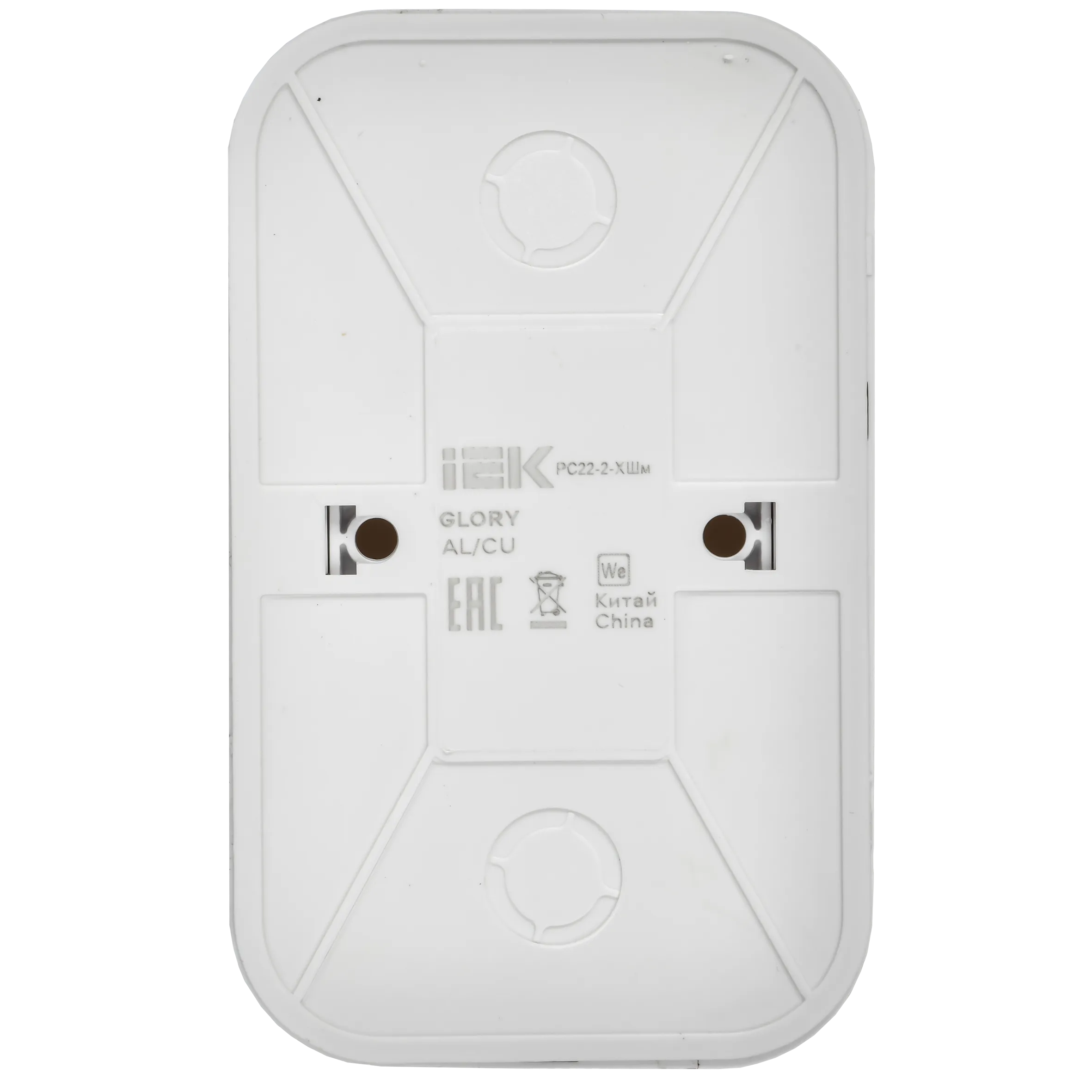 GLORY Розетка 2-местная для открытой установки без заземления без защитных шторок 10А РС22-2-ХШм шампань матовый IEK - Фото 6