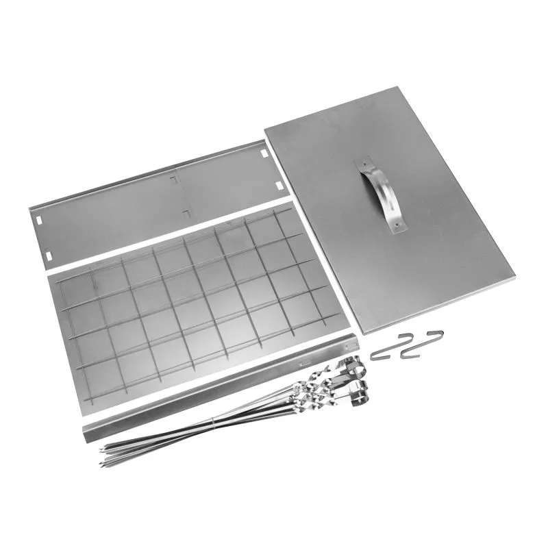 Мангал-коптильня сборный Эконом 400х250х400мм, с 6 шампурами, в гофрокартонной коробке СОКОЛ - Фото 3