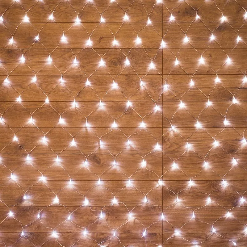 Гирлянда Сеть 1,8х1,5м, прозрачный ПВХ, 180 LED Белый 215-135