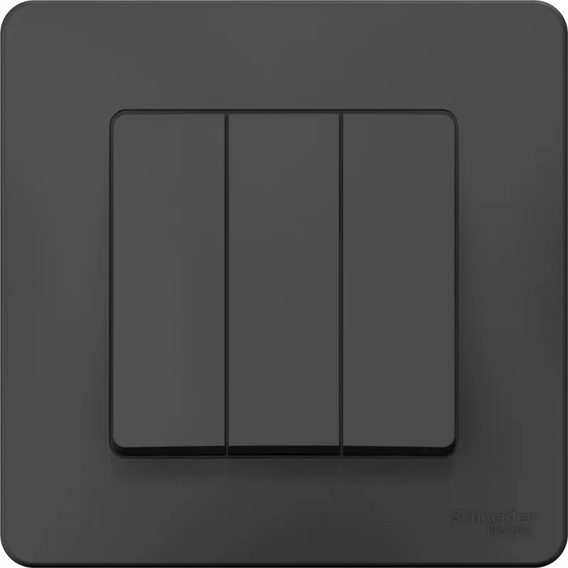 Выключатель 3-кл. СП Blanca 10А IP20 (сх. 1+1+1) 250В антрацит SE BLNVS100506 - Фото 3