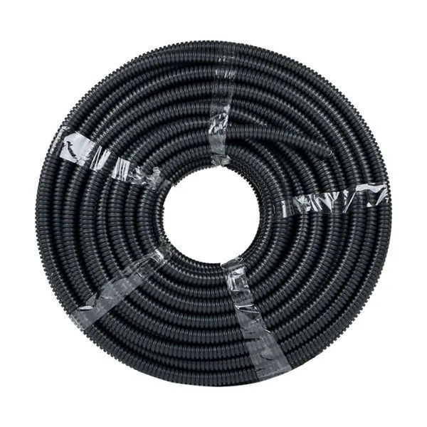 Труба гофр. негорючая безгалог. FRHF с протяжкой d16 мм (100 м) черн. EKF-Plast - Фото 2