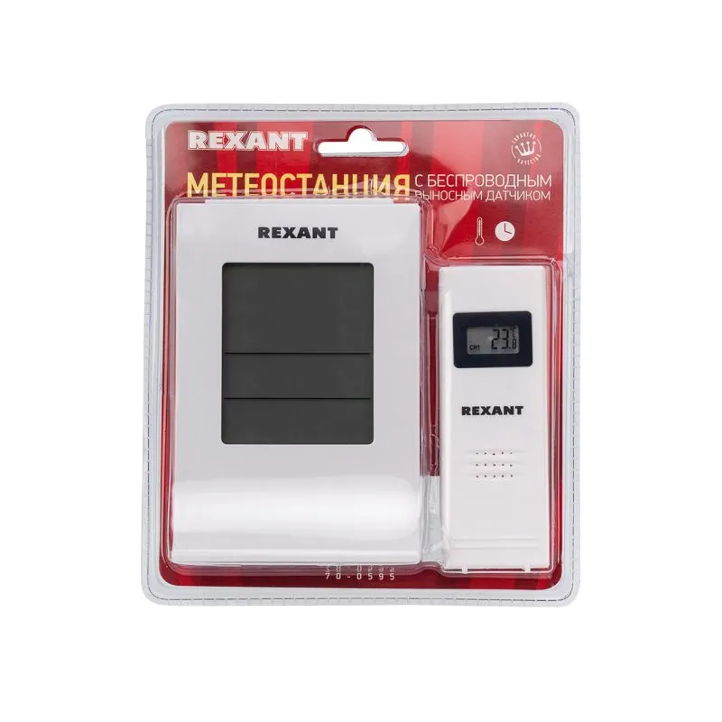 Метеостанция с беспроводным выносным датчиком REXANT - Фото 3