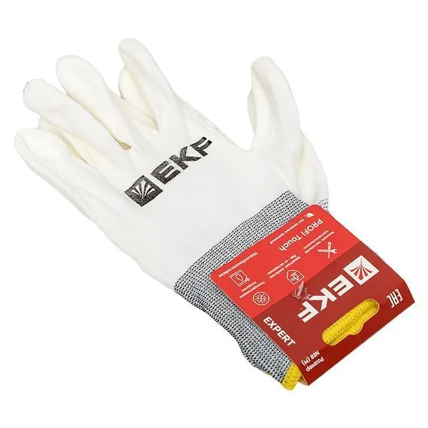 Перчатки рабочие PROFI Touch для чистовых работ (15 класс, 8 размер) EKF Expert pe15pm-8-exp