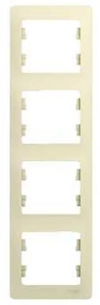 Рамка 4-м Glossa вертикал. беж. SE GSL000208