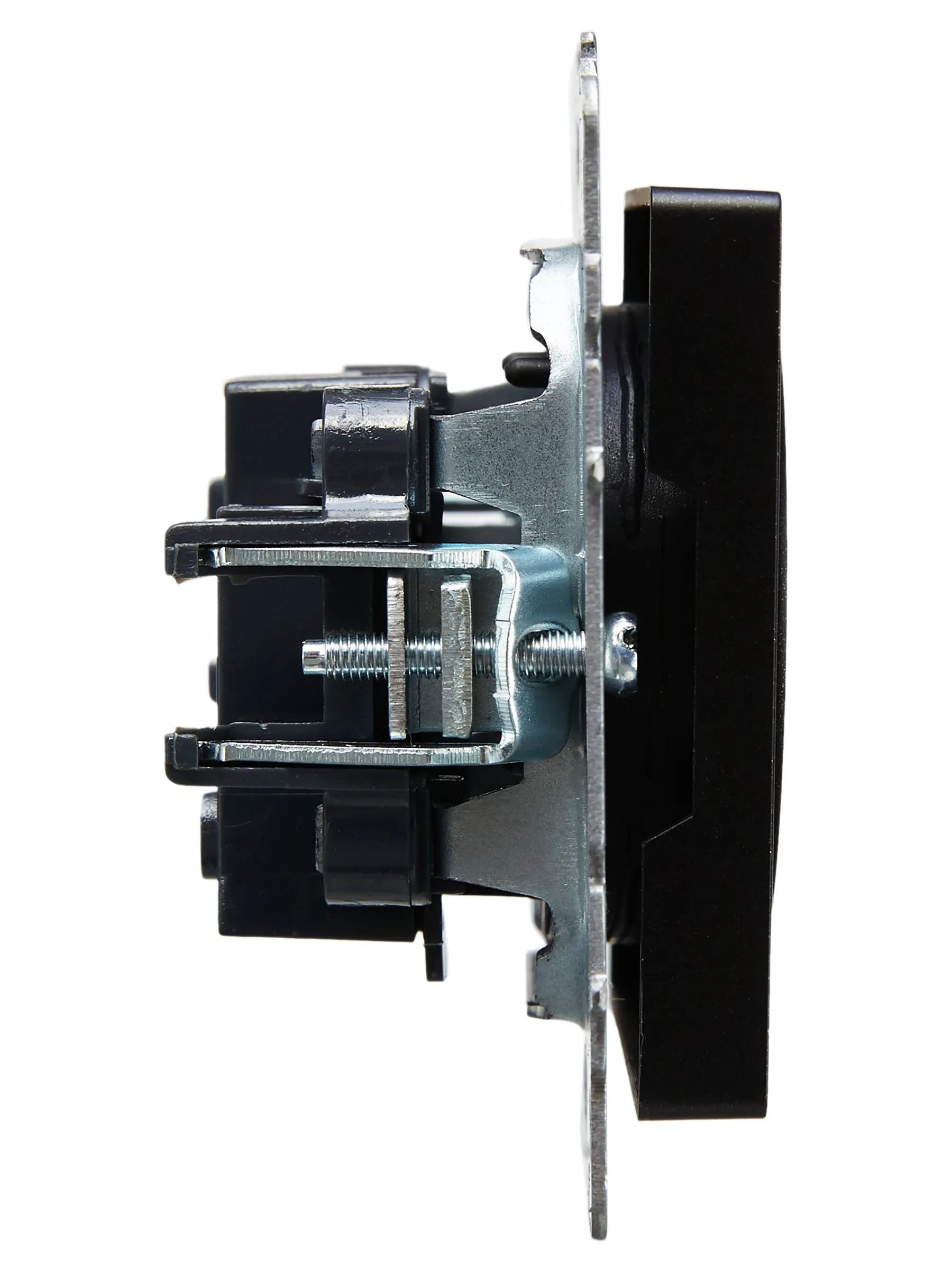 BRITE Розетка 1-местная без заземления без защитных шторок 10А РС10-1-0-БрЧ черный IEK - Фото 5