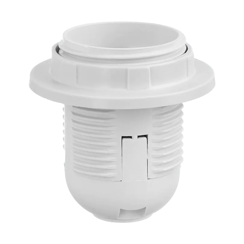 Патрон WOLTA WLH-007 E27 с кольцом, пластиковый, белый WLH-007