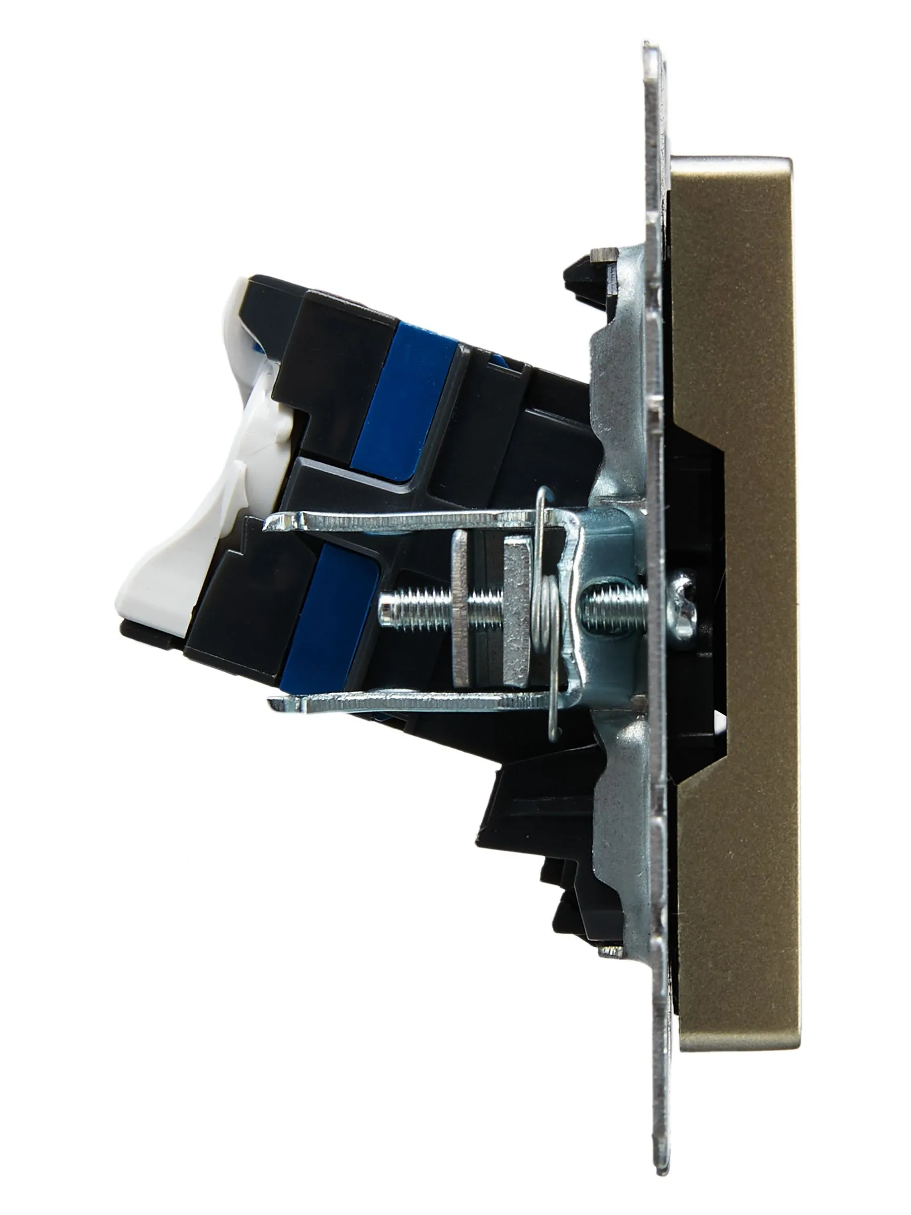 BRITE Розетка компьютерная двойная RJ45 кат.6 РК11-2-БрШ шампань IEK - Фото 3