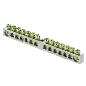 Шина PEN "ноль-земля" (6x9мм) 14 отв. цинк крепеж по центру EKF 