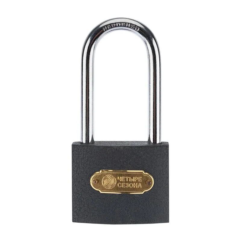 Замок навесной серия «Чугун» 60 мм длинная дужка ЧЕТЫРЕ СЕЗОНА - Фото 3