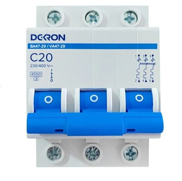 Автоматический выключатель ВА47-29 3P С20A 4,5кА