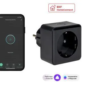 Умная розетка EKF Сonnect PRO Wi-Fi черн. RCS-2-WF
