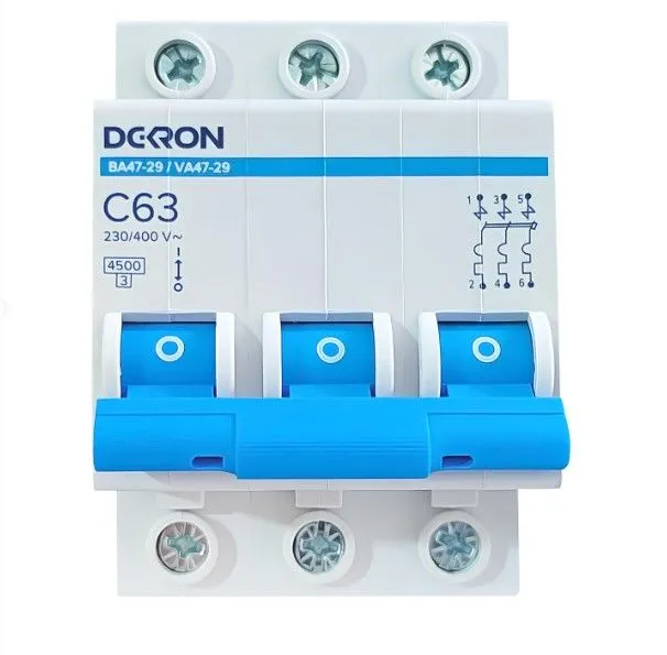 Автоматический выключатель ВА47-29 3P С63A 4,5кА