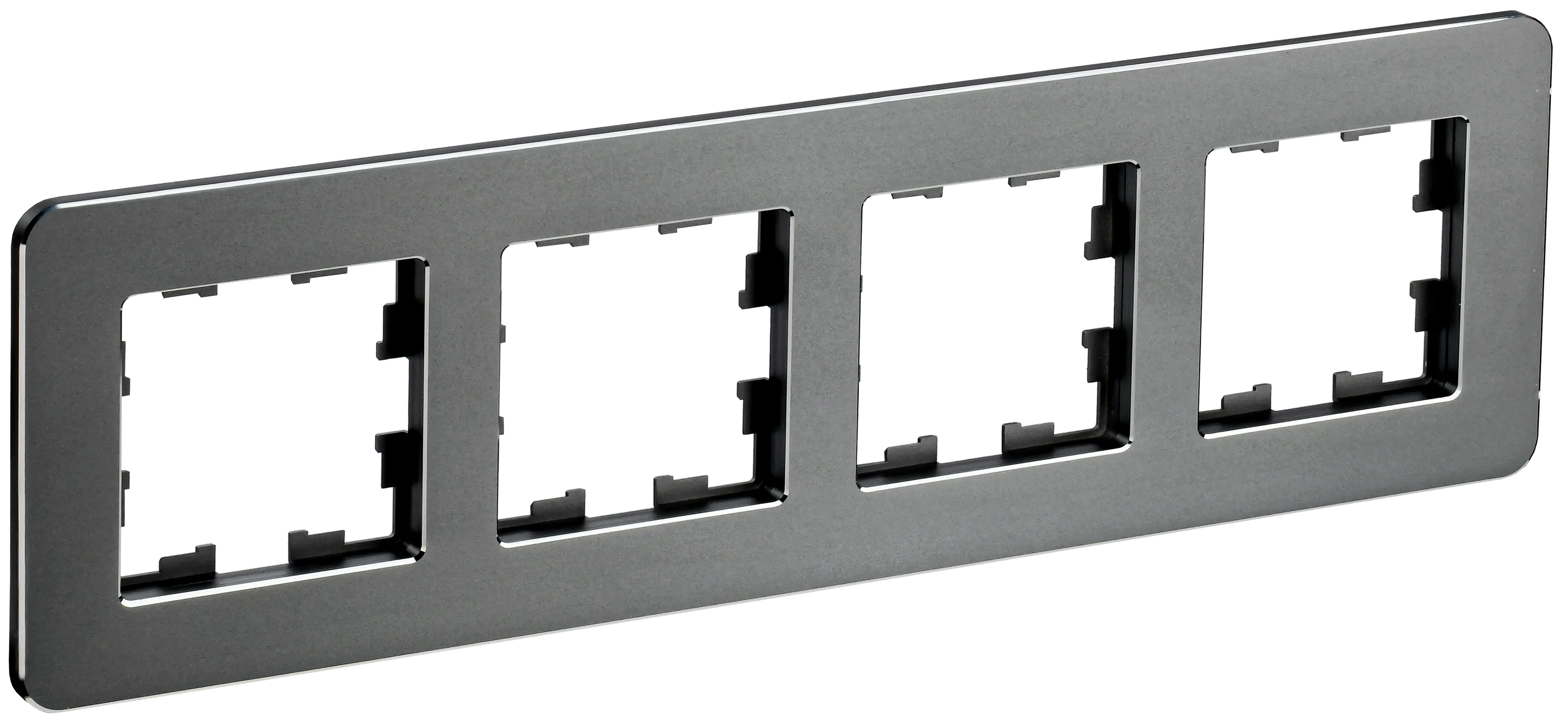 BRITE Рамка 4-местная РУ-4-1-Бр металл титан RE IEK