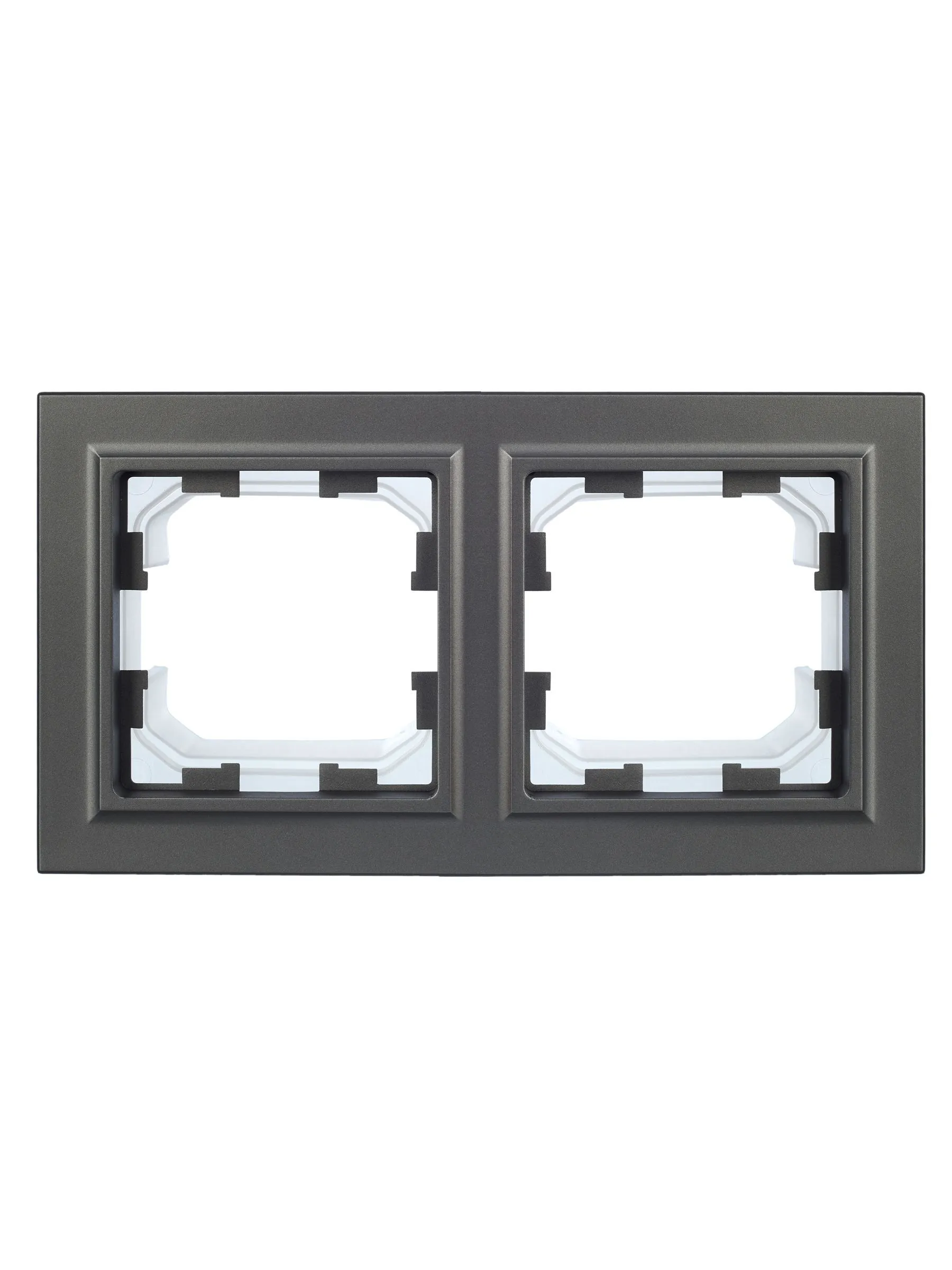 BRITE Рамка 2-местная IP44 РУ-2-БрС-44 сталь IEK - Фото 4