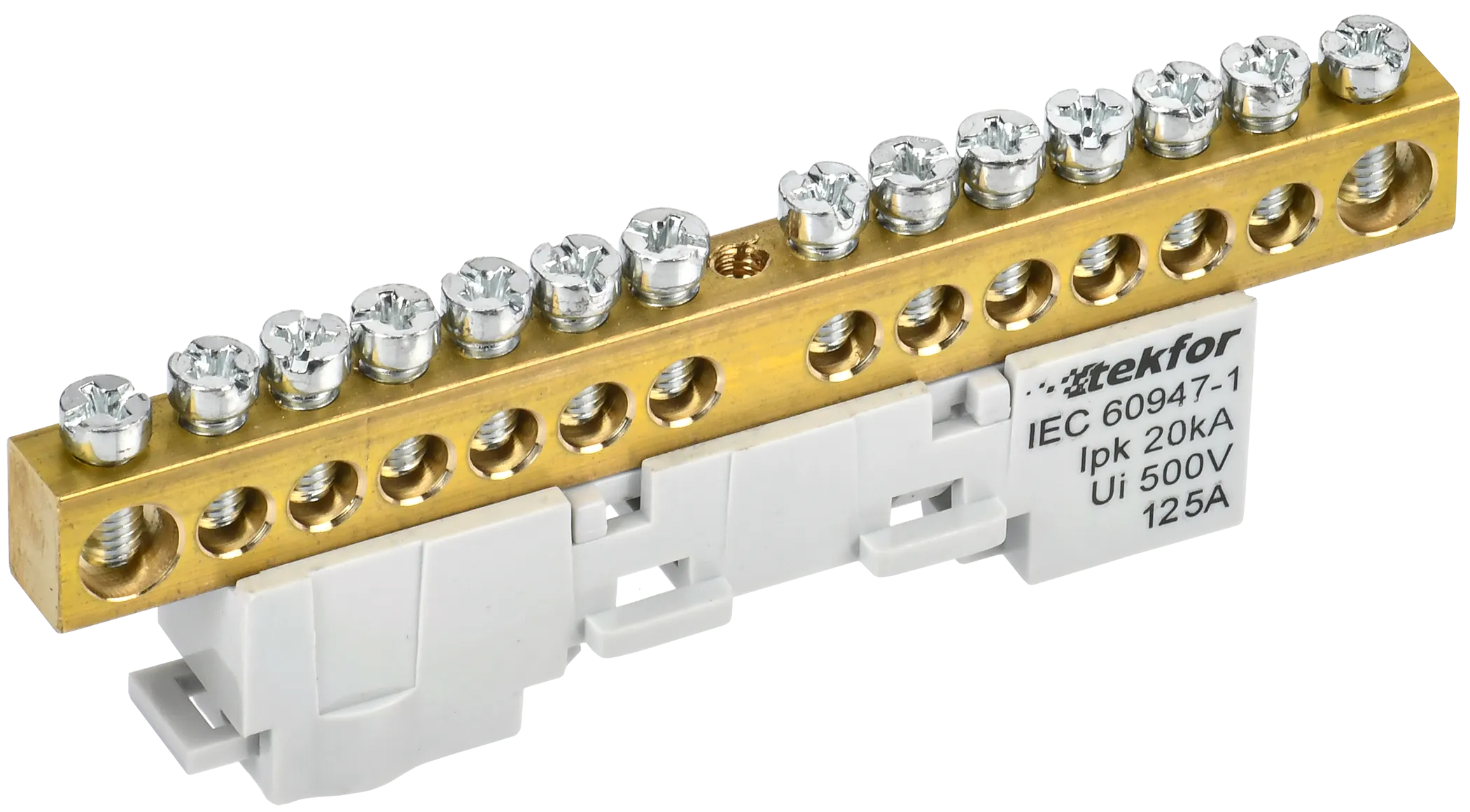 TEKFOR Шина L "фаза" неизолированная на универсальном держателе 8х12-14-Ср IEK