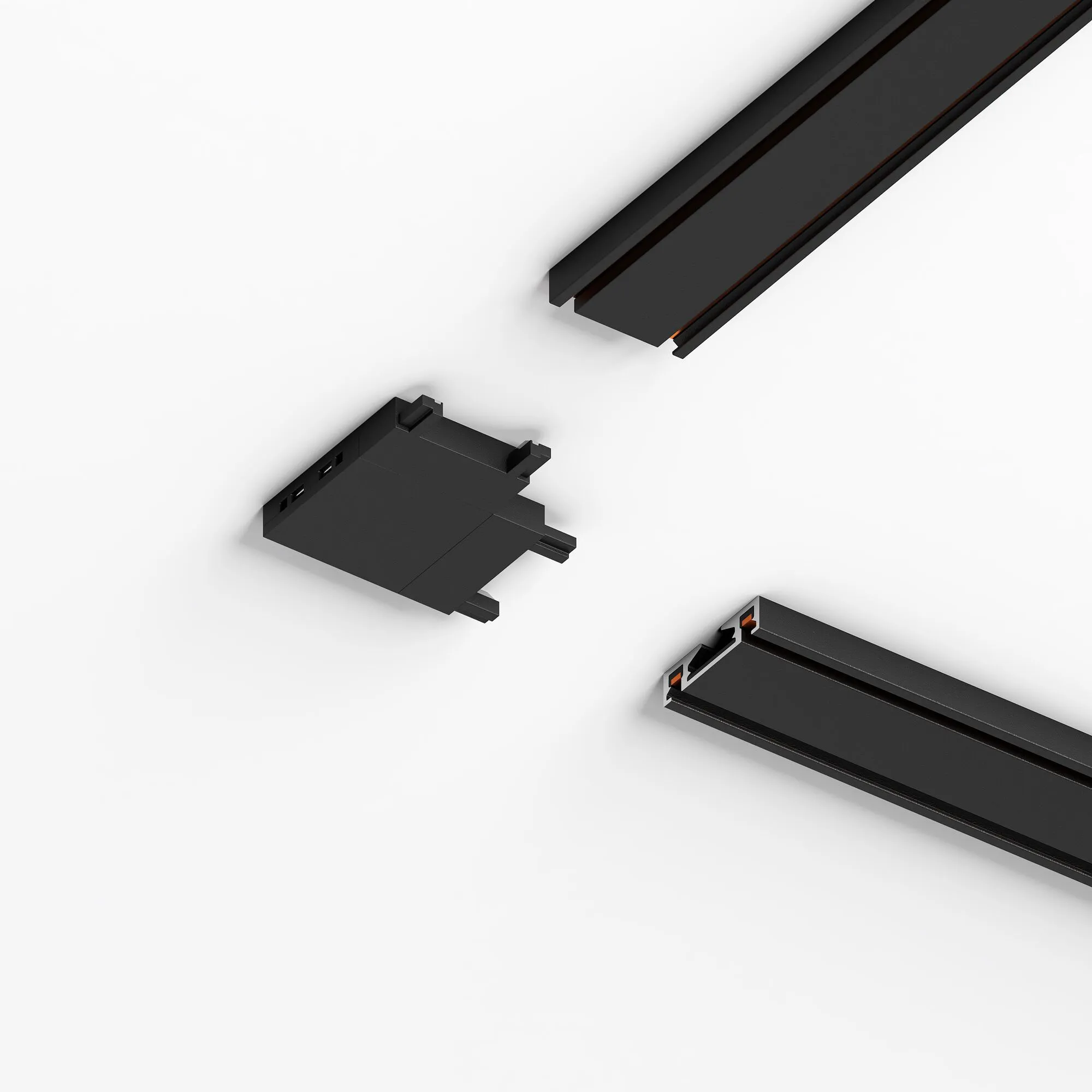 Flat Magnetic Коннектор для четырёхстороннего соединителя накладного шинопровода (чёрный) 85004/00 E - Фото 5