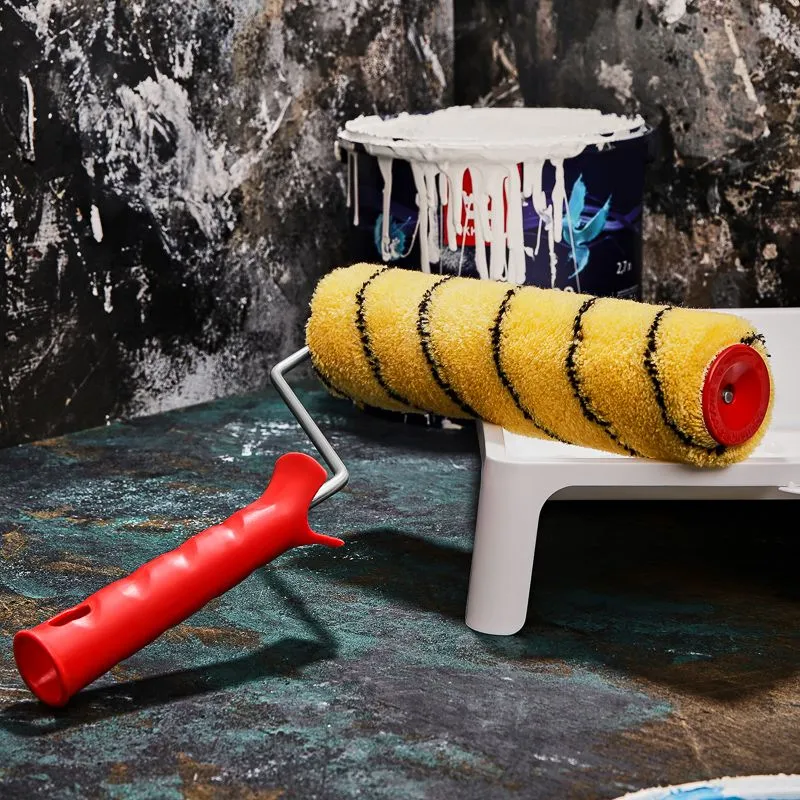 Валик полиакрил желтый с черной полосой, ворс 11 мм, ширина ролика 240 мм, бюгель 6 мм, Ø 42 мм REXANT - Фото 2