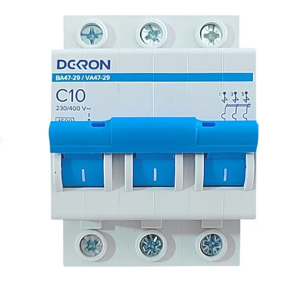 Автоматический выключатель ВА47-29 3P С10A 4,5кА