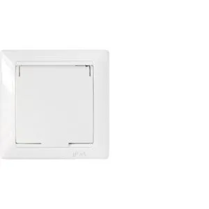 Розетка штепсельная брызгозащищенная с заземляющим контактом со шторками скрытой установки РС16-394 5315BY